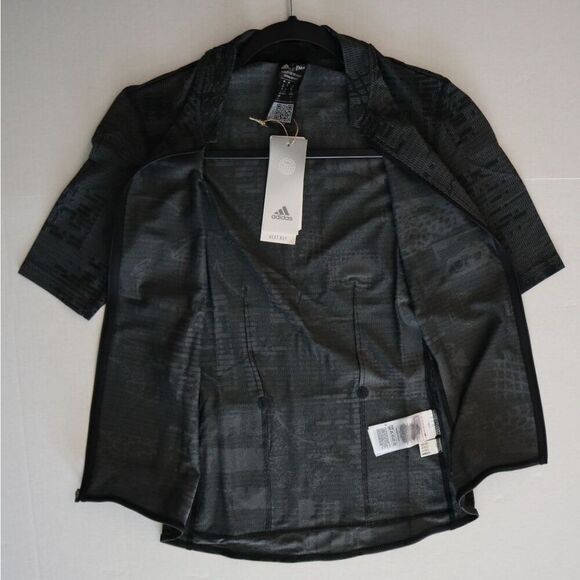 Adidas HF9020 Women Sz M Black Parley Full Zip Short Sleeve Cycling Jersey - Picture 9 of 9